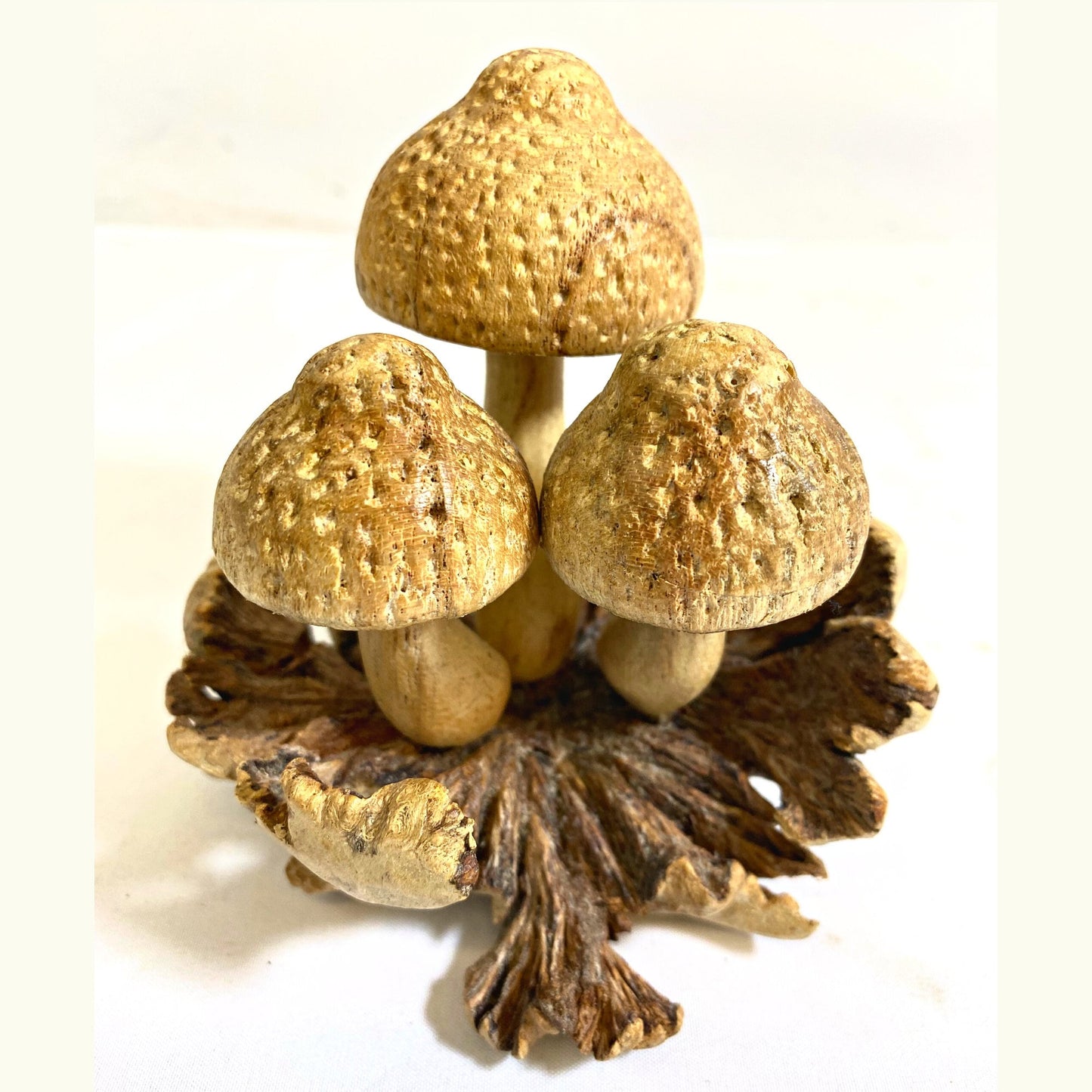 Mushroom Carving Statue | Hand Carved Fungi Sculpture for Nature Decor & Bali Forest Home Accent
