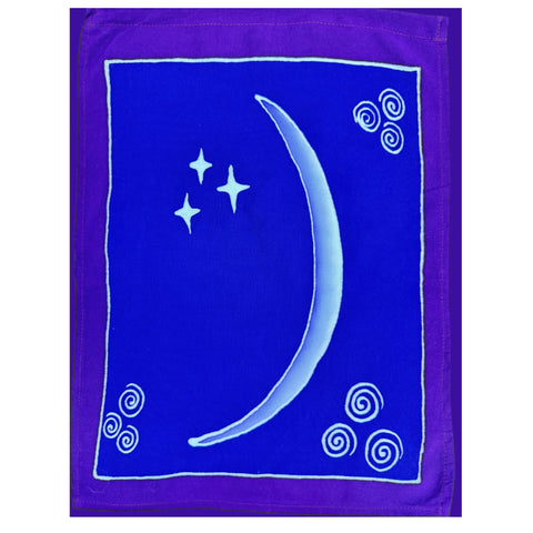 Prayer Flag Lunar Moon Phase Gaia Goddess Divine Feminine Wall Art Wiccan  Bali Handmade Batik Boho Garden & Home  Decor