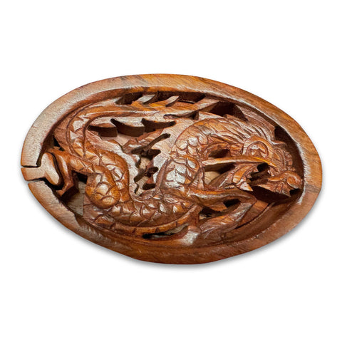 Dragon Secret puzzle Box Stash Box Trinket Jewelry Gift Box Hand carved wood Balinese Naga Bali Art Gift for dad