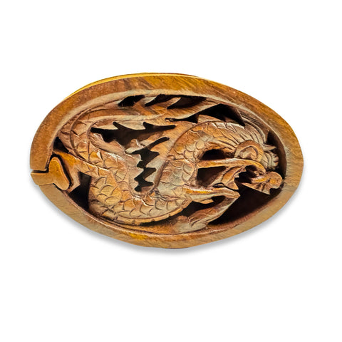 Dragon Secret puzzle Box Stash Box Trinket Jewelry Gift Box Hand carved wood Balinese Naga Bali Art Gift for dad