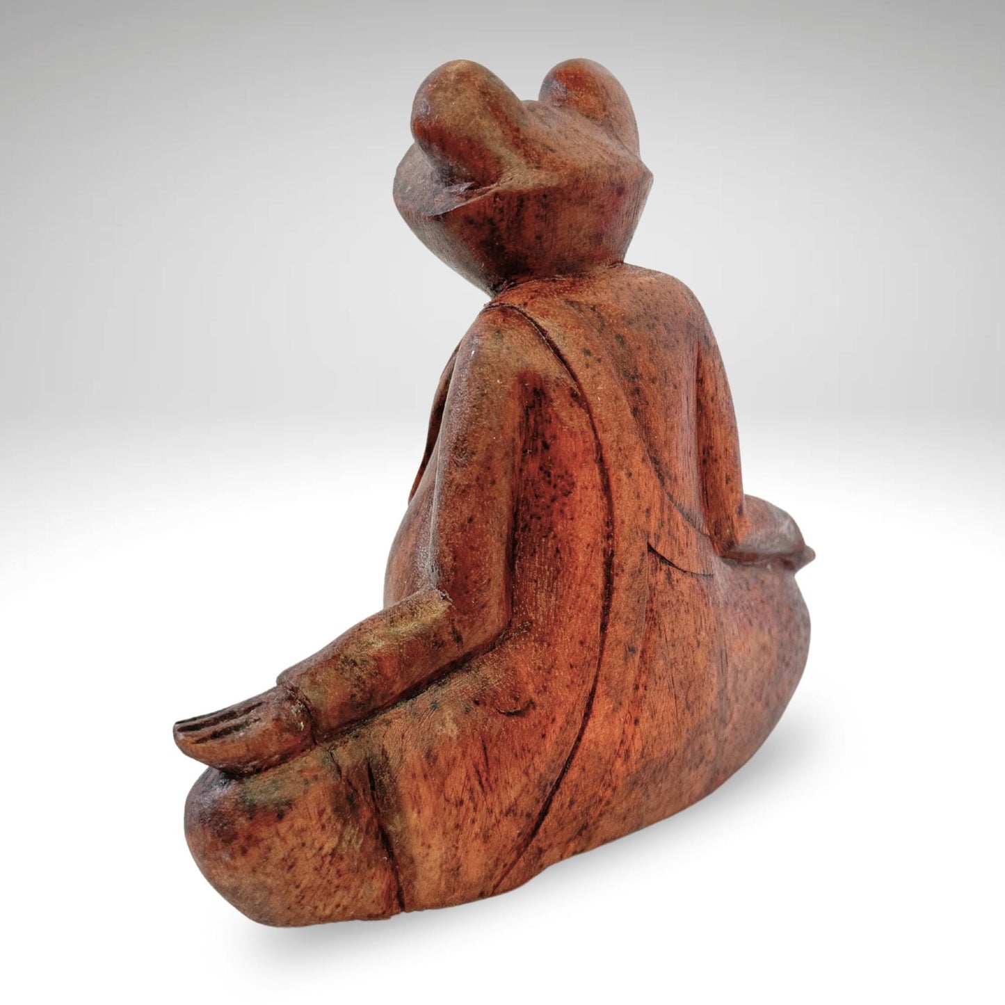 Meditation Buddha Frog Statue Lotus Pose Padmasana Yoga Posture Sculpture  Wood Carving Balinese Art - Acadia World Traders
