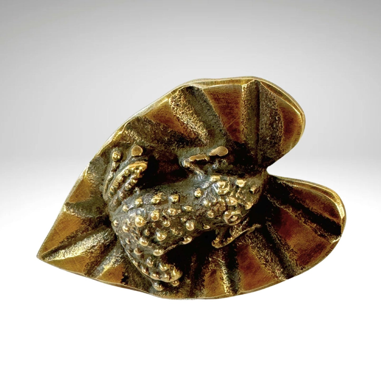Brass Tree Frog Knob: Handmade Whimsical Home Decor drawer pull