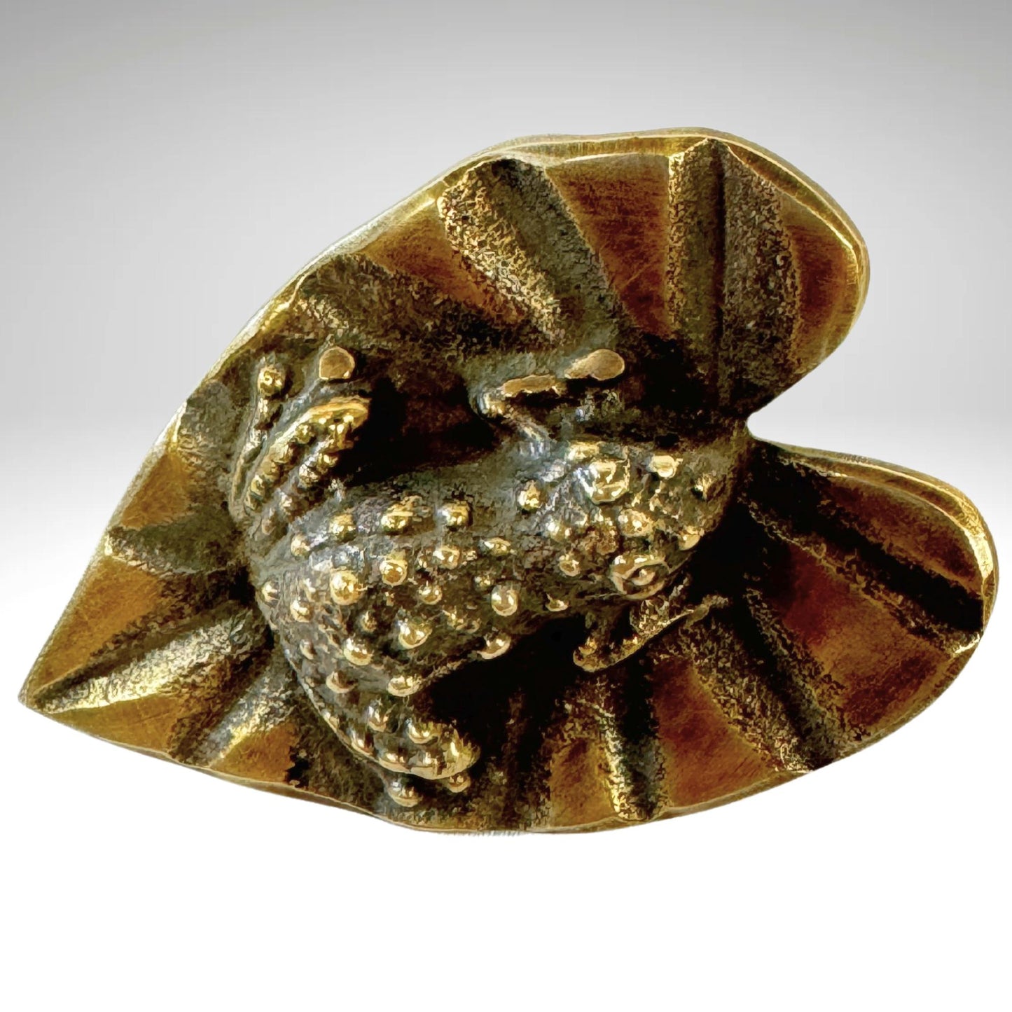 Brass Tree Frog Knob: Handmade Whimsical Home Decor drawer pull