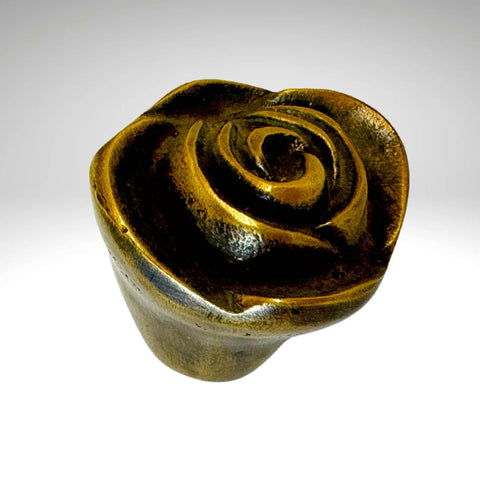 Rose Bud Knob handle Drawer Pull Flower Floral handmade solid brass Home decor