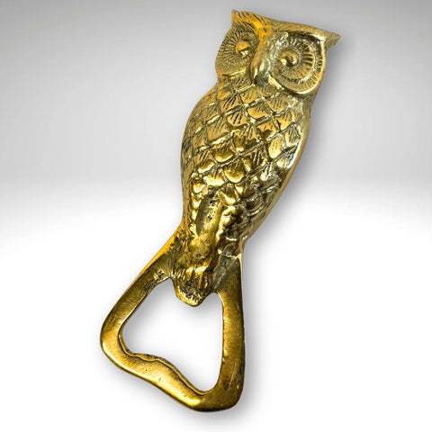 Owl Bottle Opener Nature Themed Barware Cabin Lodge decor Solid Bronze Metal lost wax cast