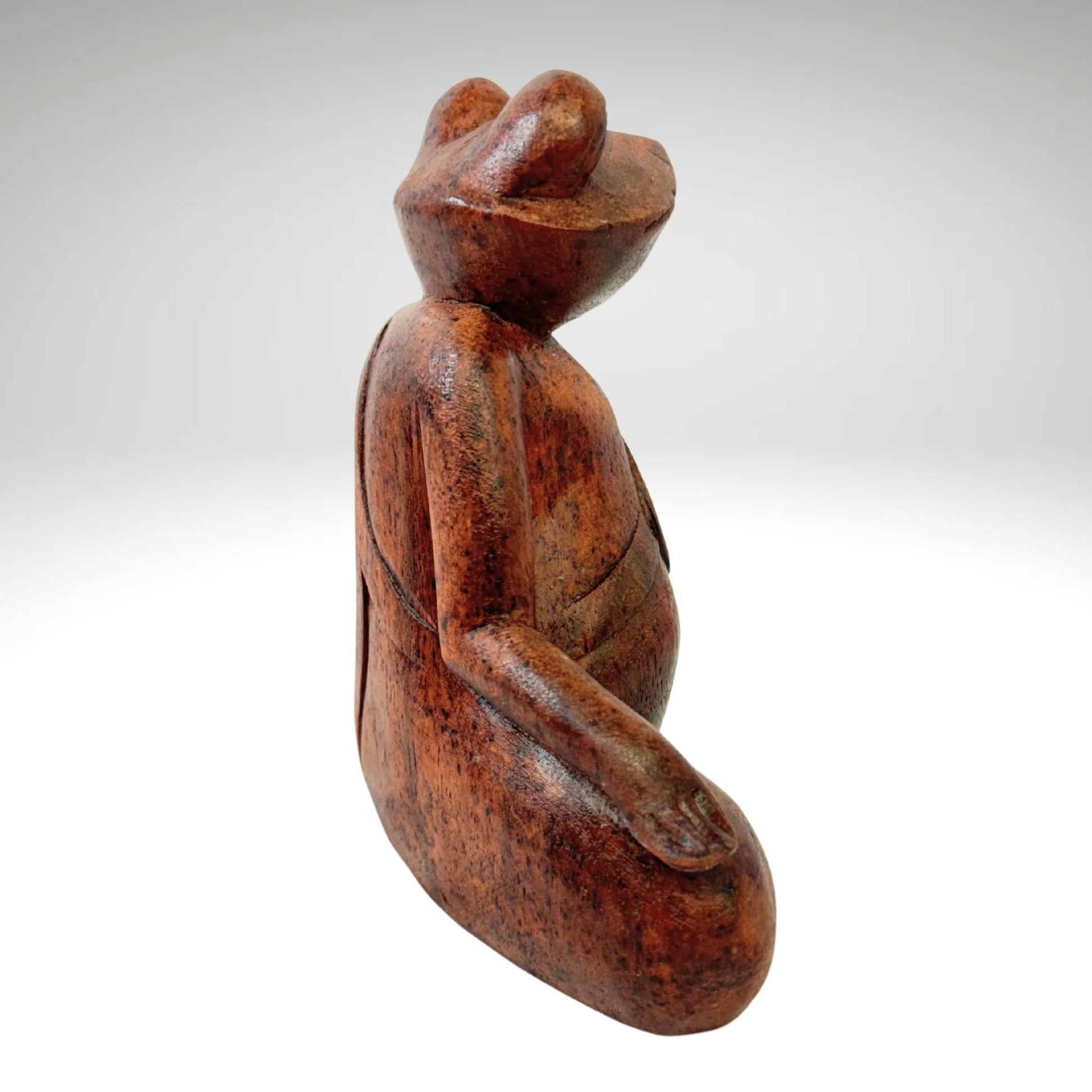 Meditation Buddha Frog Statue Lotus Pose Padmasana Yoga Posture Sculpture  Wood Carving Balinese Art - Acadia World Traders