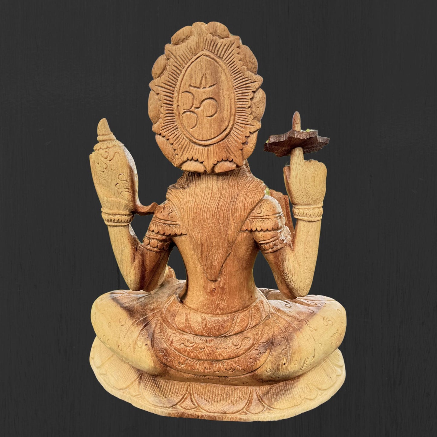 Vishnu Sculpture Preserver of Balance the universe Hand Carved Wood Wood statue Balinese Hindu Art