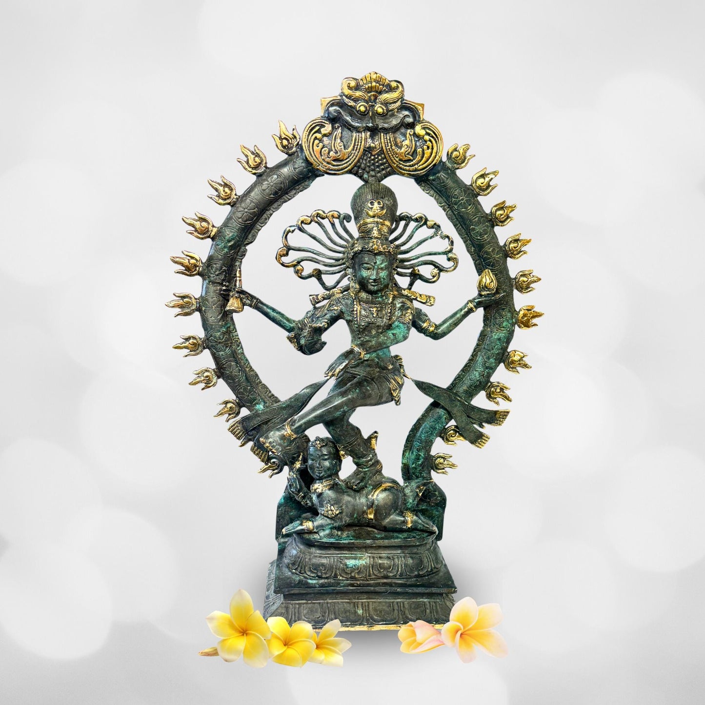 Shiva Nataraja Bronze Sculpture: Balinese Hindu Art Statue, Lost Wax Cast