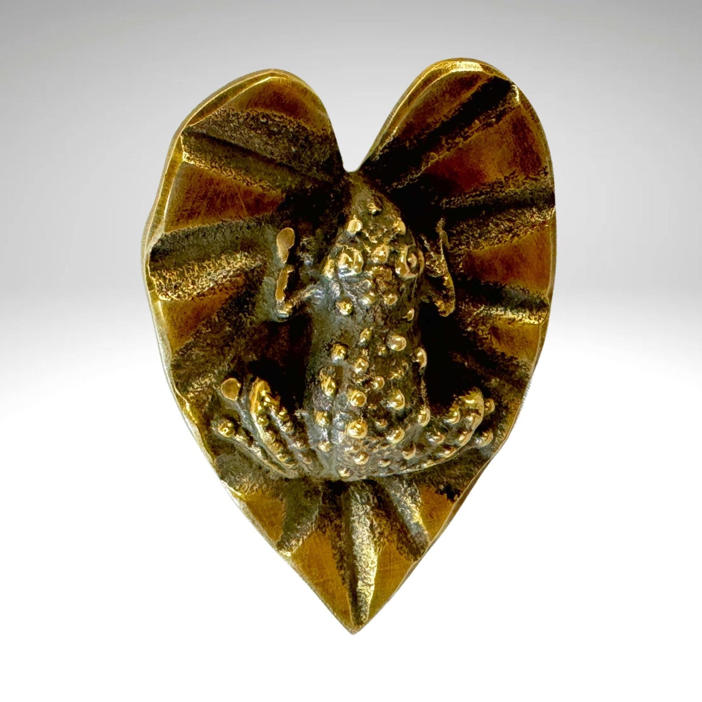 Brass Tree Frog Knob: Handmade Whimsical Home Decor drawer pull