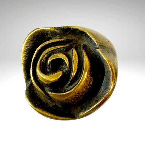 Rose Bud Knob handle Drawer Pull Flower Floral handmade solid brass Home decor