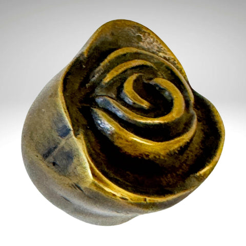 Rose Bud Knob handle Drawer Pull Flower Floral handmade solid brass Home decor