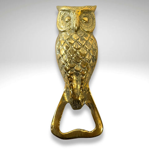 Owl Bottle Opener Nature Themed Barware Cabin Lodge decor Solid Bronze Metal lost wax cast