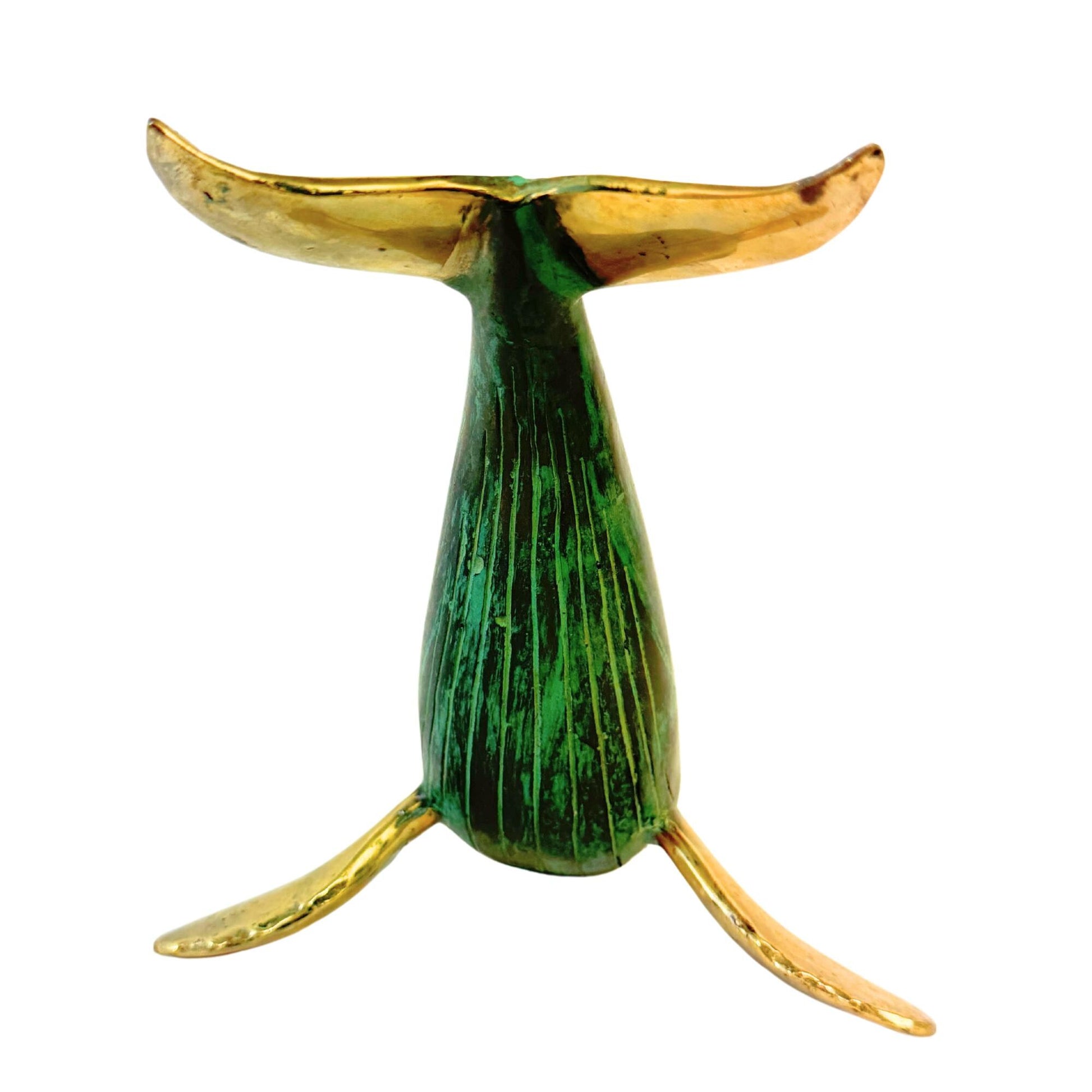 Humpback Whale Statue  Sealife Marine Life Nautical Tabletop Decor Verdigris Genuine Lost Wax Bronze art - Acadia World Traders