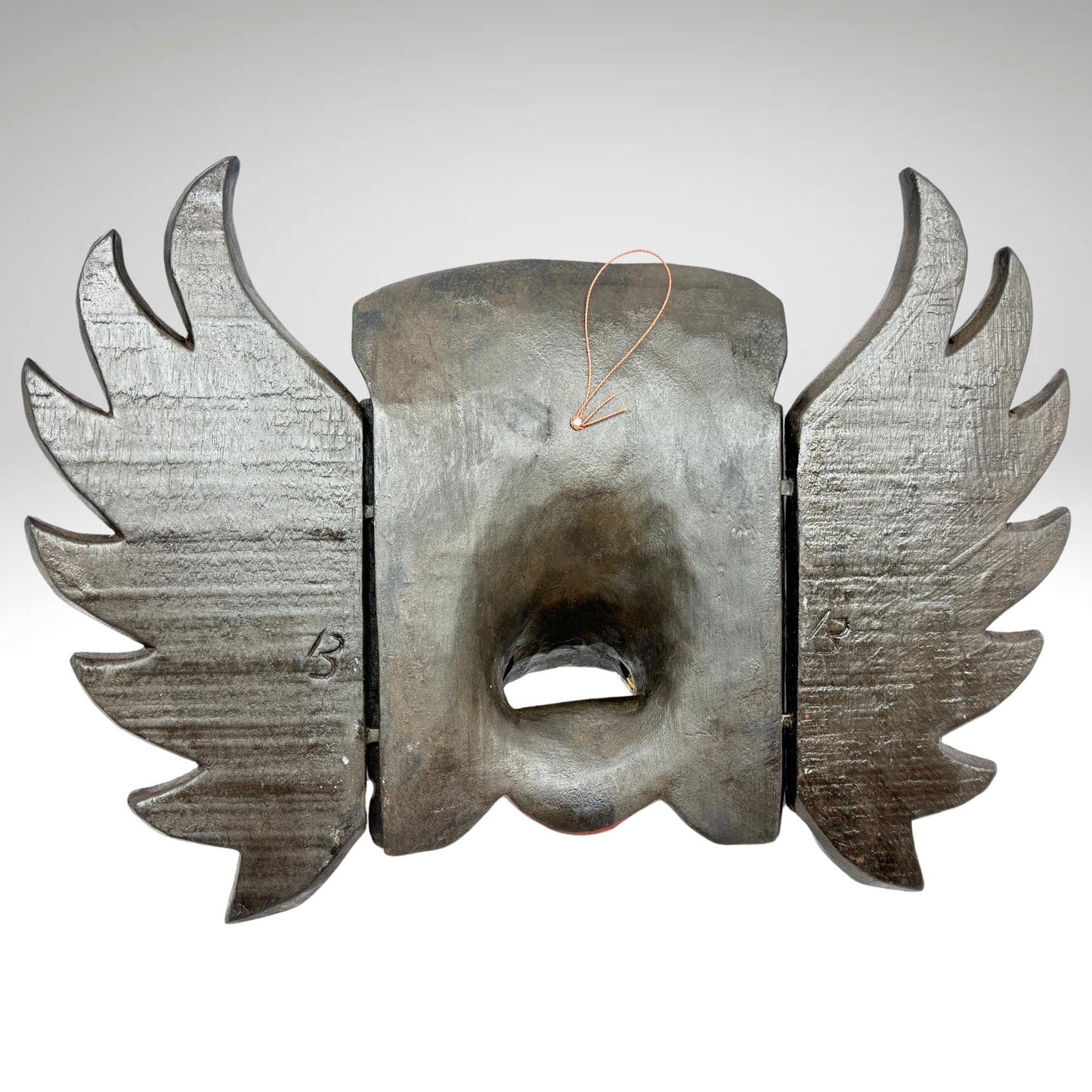Balinese Barong Pig Mask: Hand Carved Wood Wall Decor