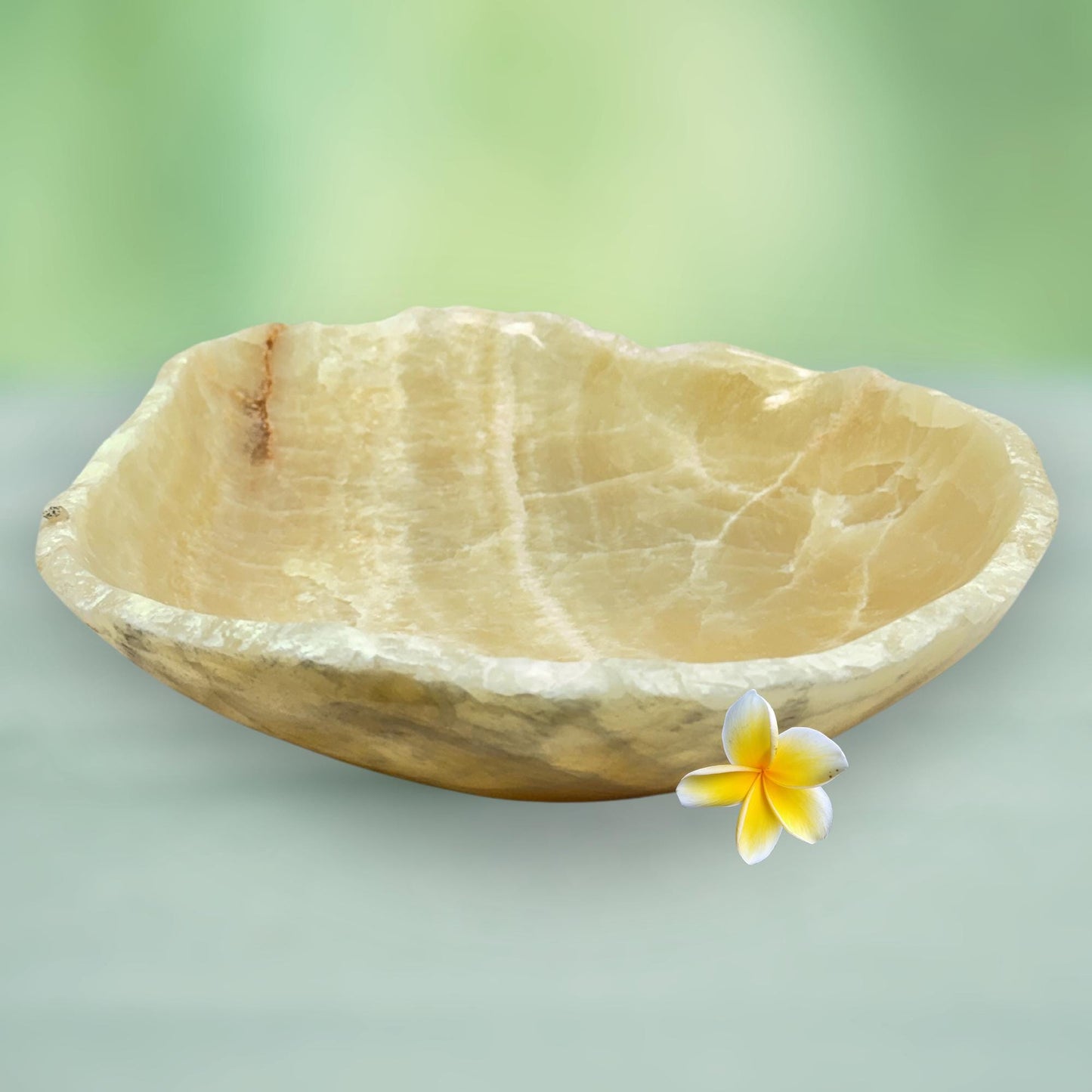 Banded Agate Bowl gemstone fruit tray hand carved stone matrix crystal healing table Centerpiece