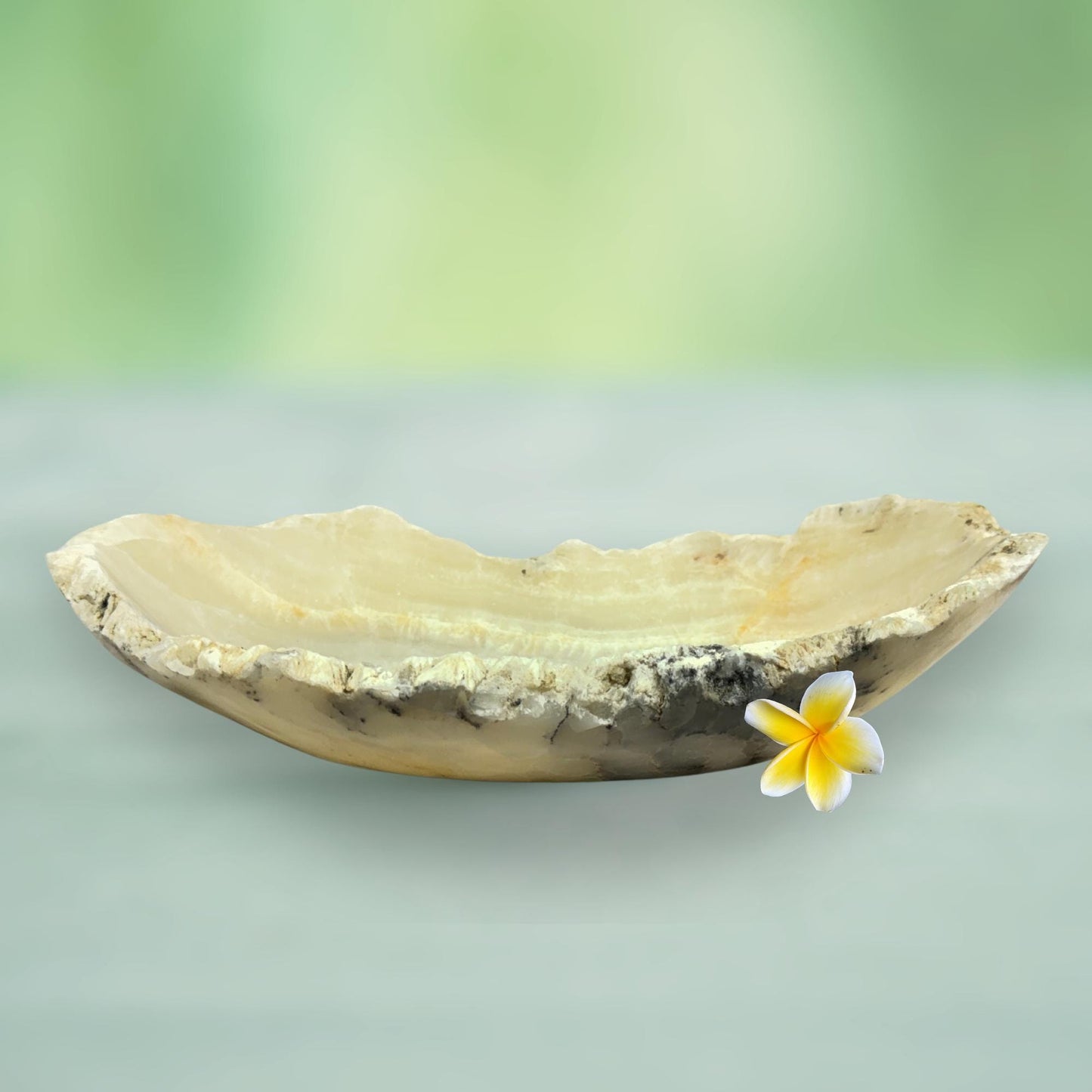Banded Agate Bowl gemstone fruit Bowl hand carved stone matrix crystal healing Vessel
