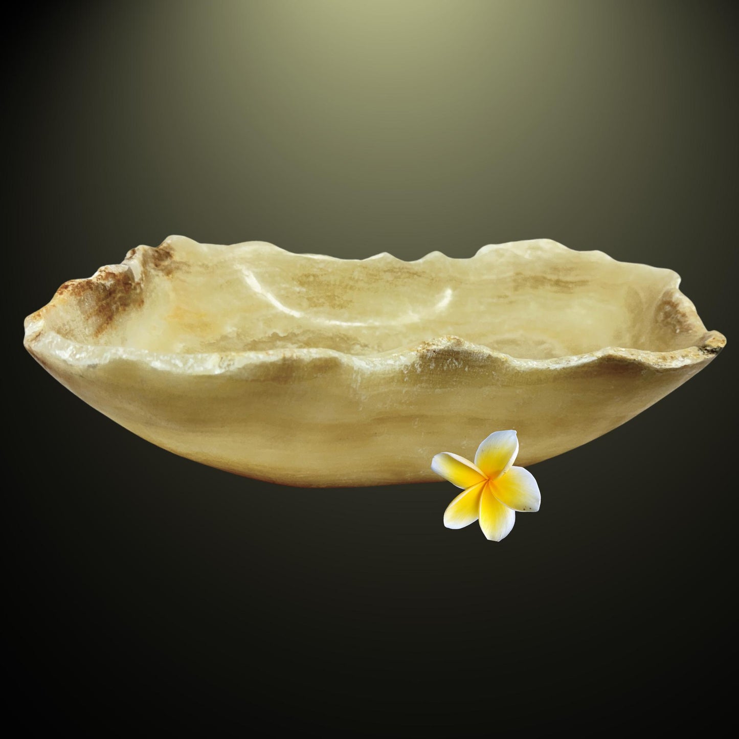Hand Carved Agate Crystal Bowl: Raw Edge Reiki Tool
