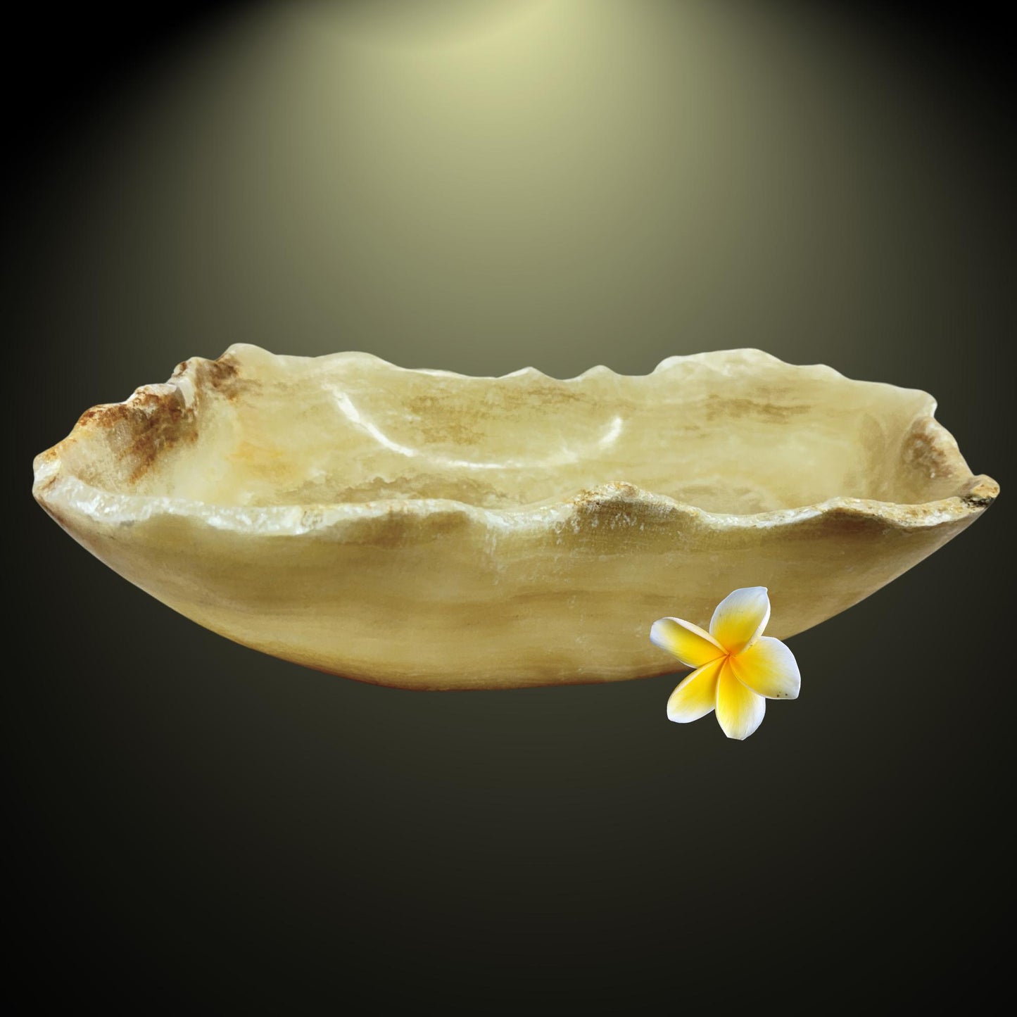 Hand Carved Agate Crystal Bowl: Raw Edge Reiki Tool