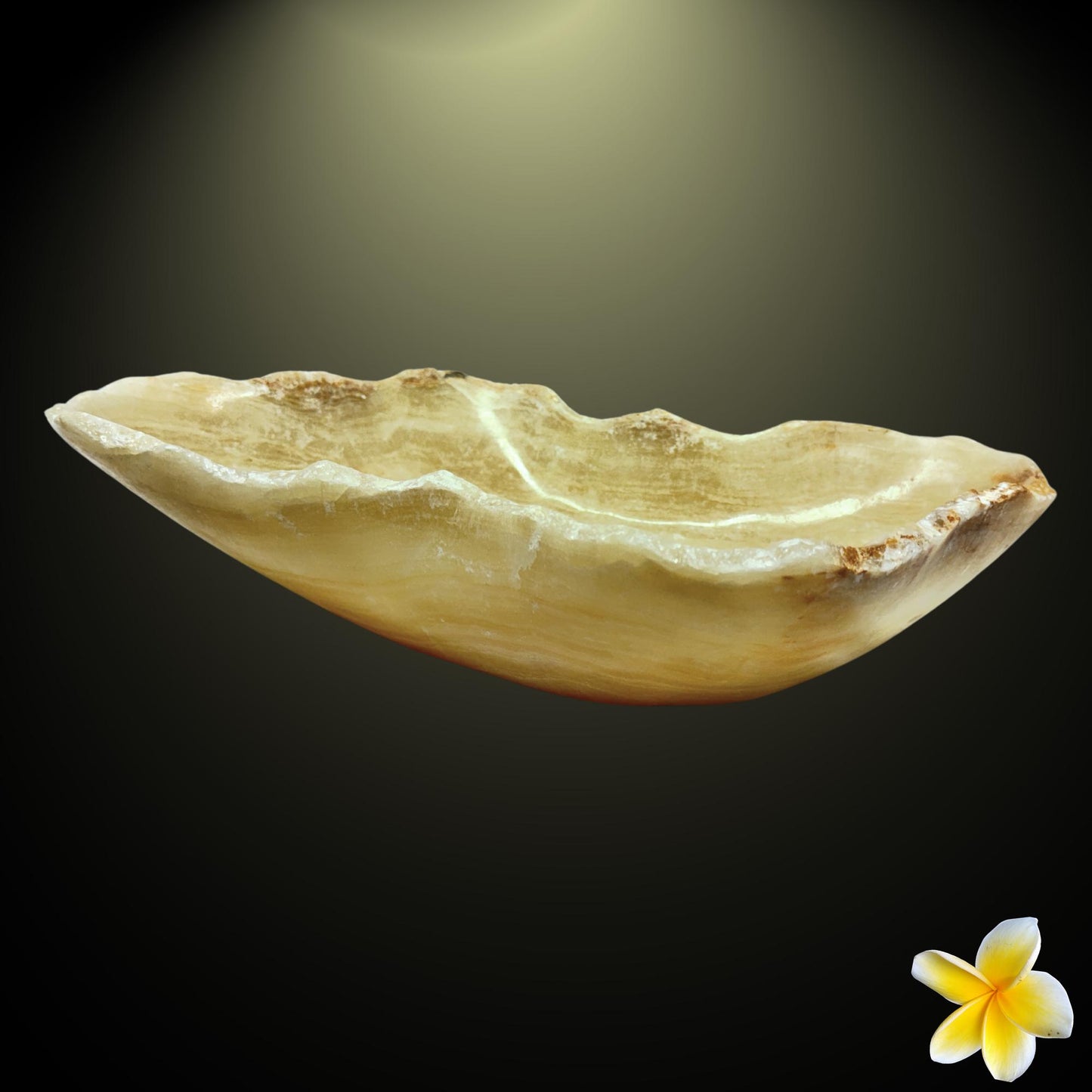 Hand Carved Agate Crystal Bowl: Raw Edge Reiki Tool
