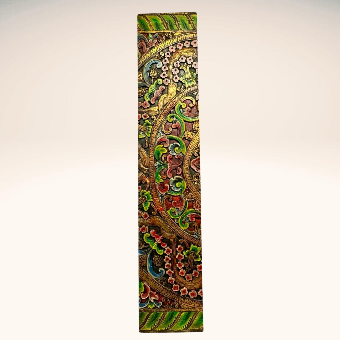 Balinese Lotus Wall Art Panel set: Hand carved Wood wall decor Carving Headboard  (59")