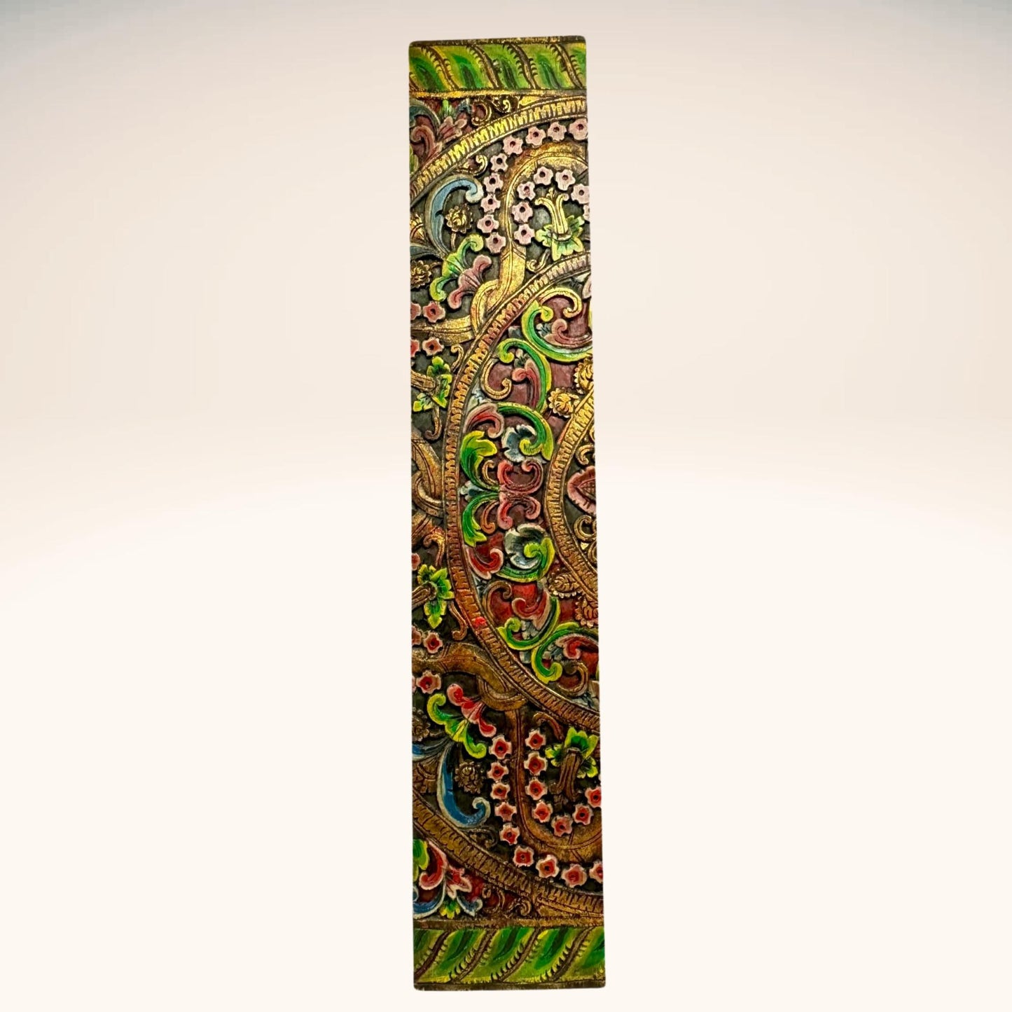 Balinese Lotus Wall Art Panel set: Hand carved Wood wall decor Carving Headboard  (59")