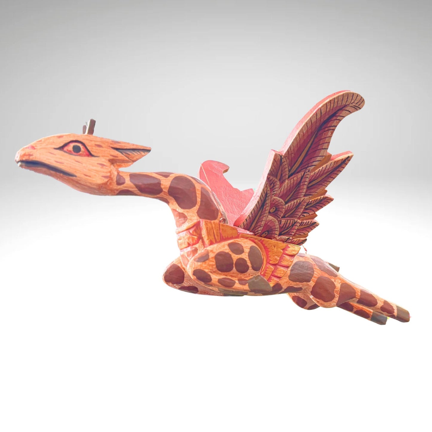Winged Giraffe Mobile Flying Spirit Demon Chaser Hand Carved wood Balinese Folk Art