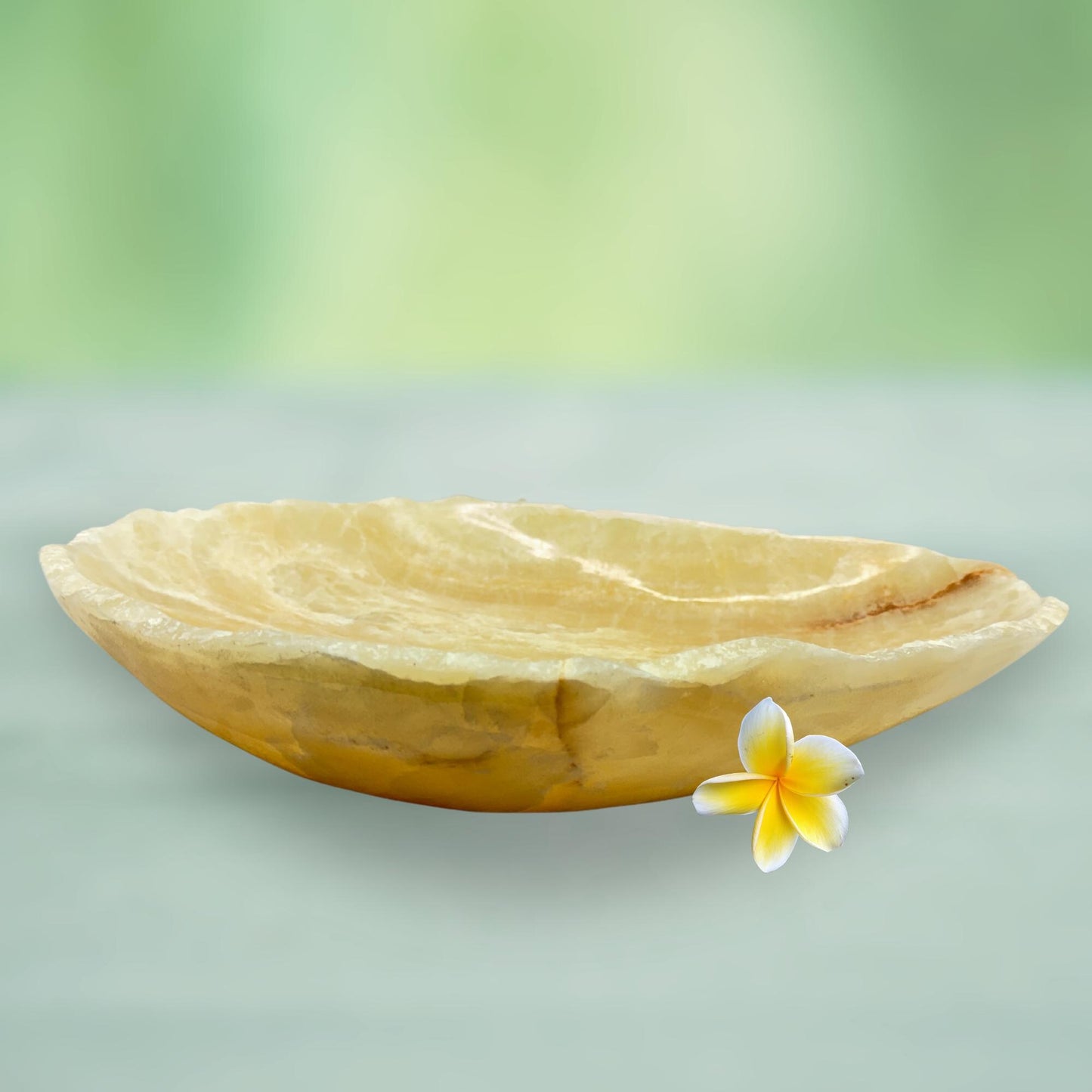 Banded Agate Bowl gemstone fruit tray hand carved stone matrix crystal healing table Centerpiece