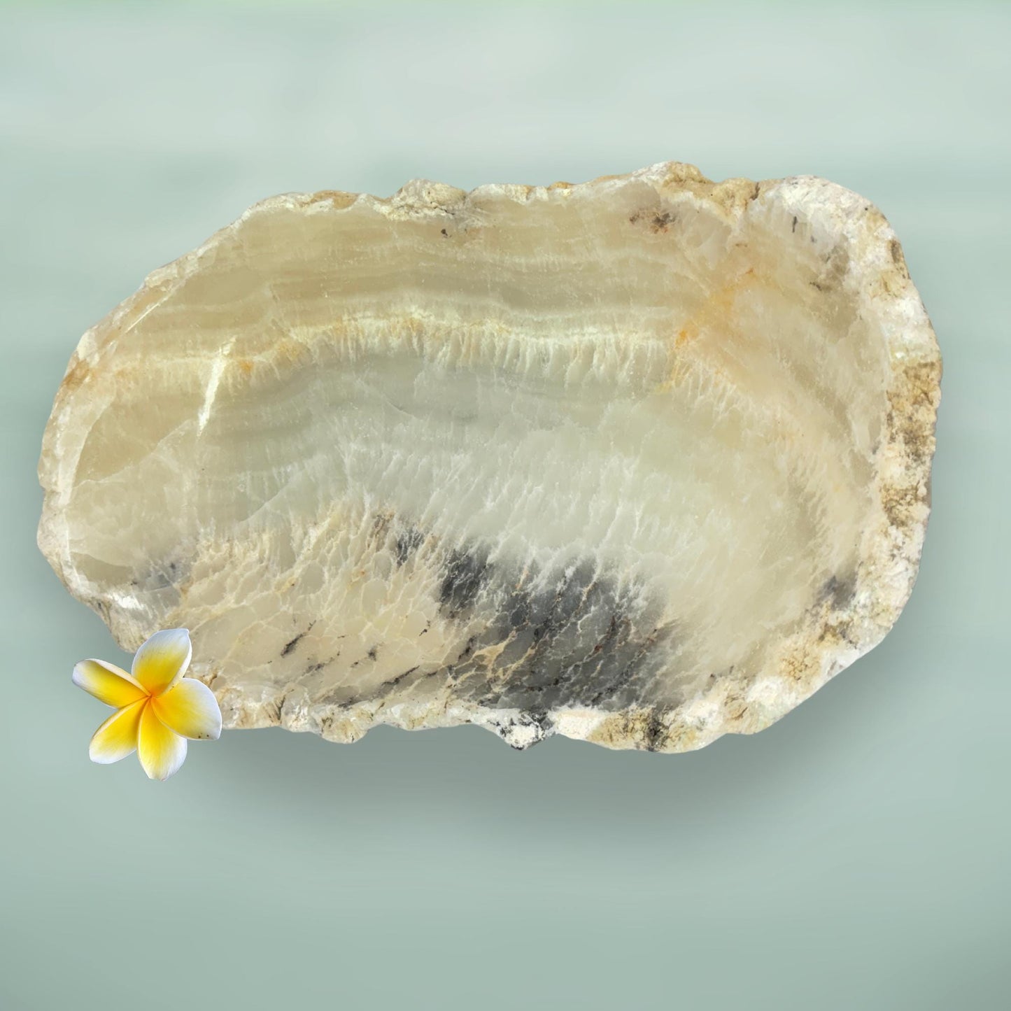 Banded Agate Bowl gemstone fruit Bowl hand carved stone matrix crystal healing Vessel