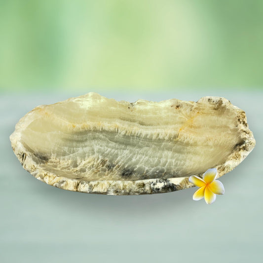 Banded Agate Bowl gemstone fruit Bowl hand carved stone matrix crystal healing Vessel