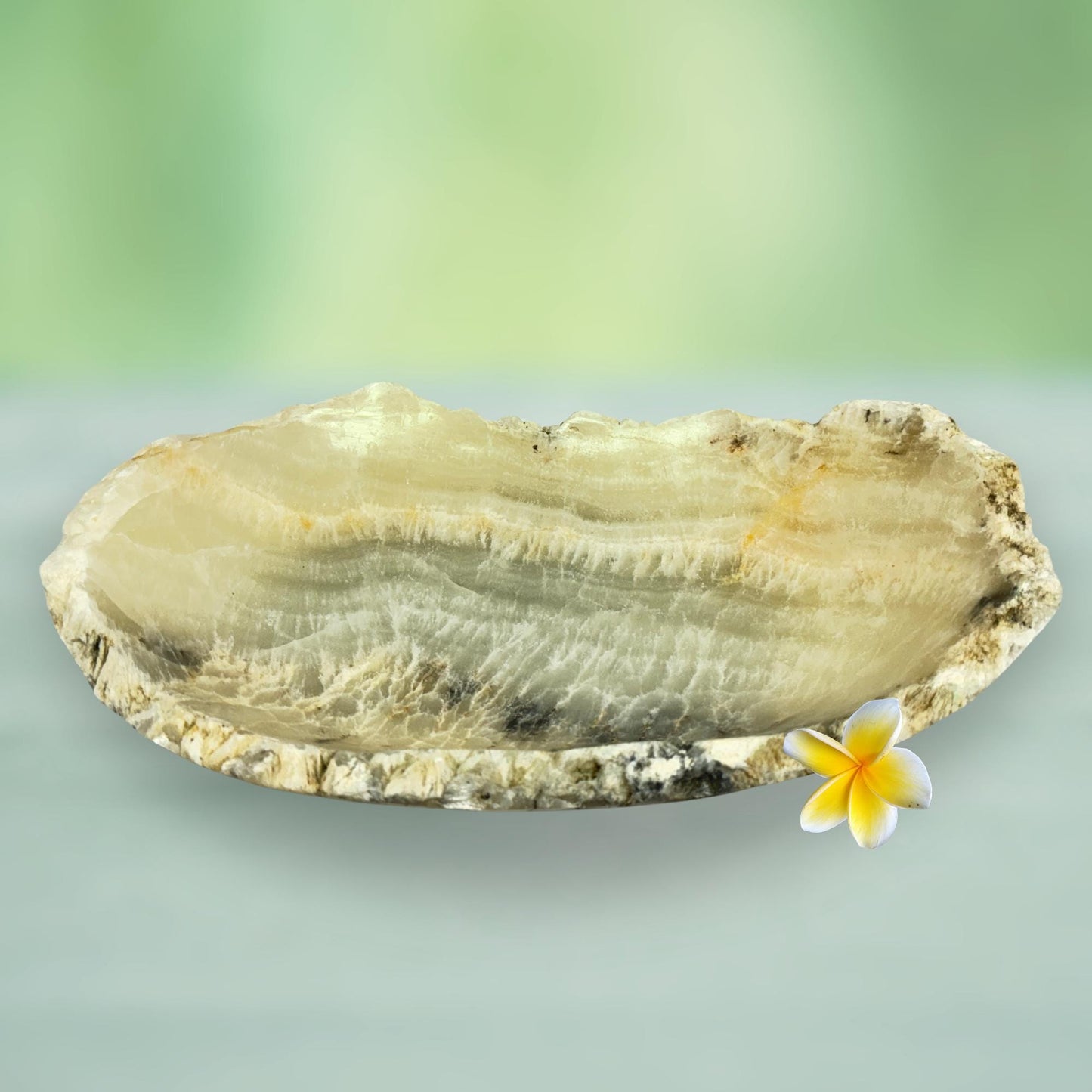Banded Agate Bowl gemstone fruit Bowl hand carved stone matrix crystal healing Vessel