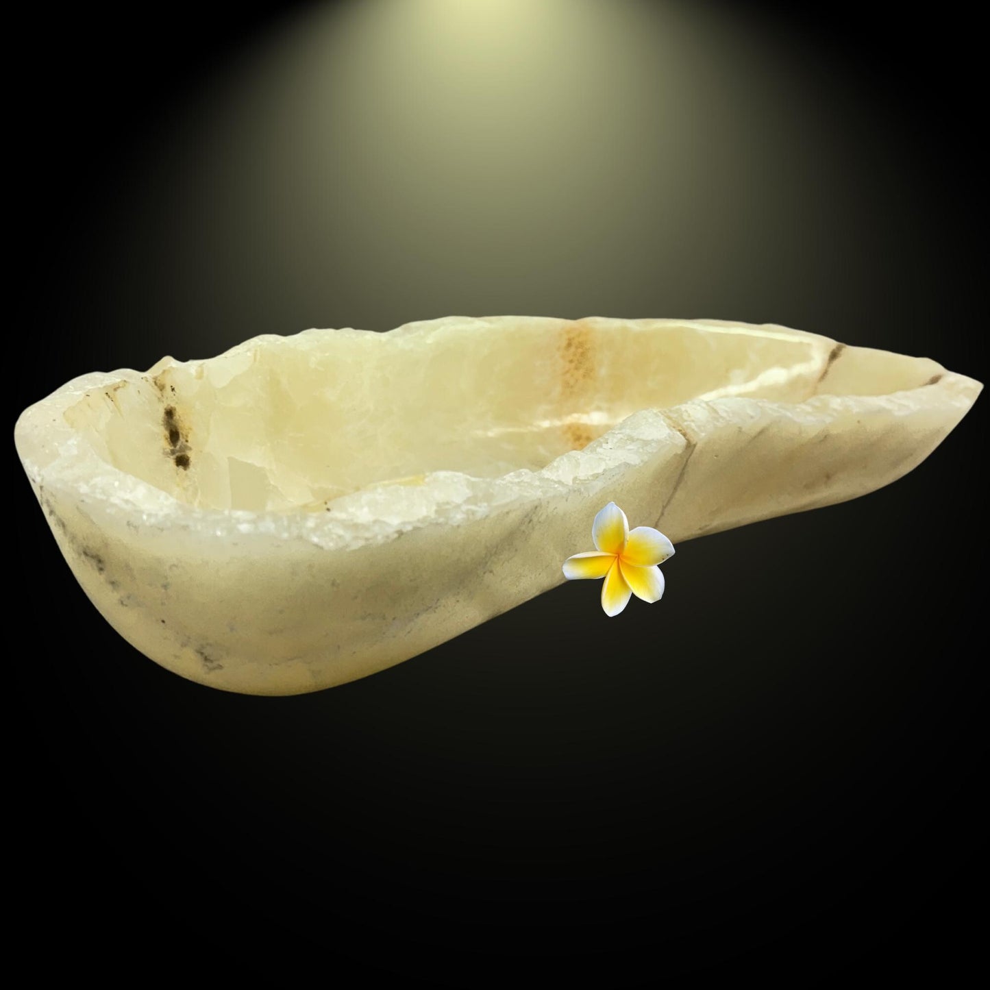 Hand Carved Agate Crystal Bowl: Chakra Healing Stone Vessel