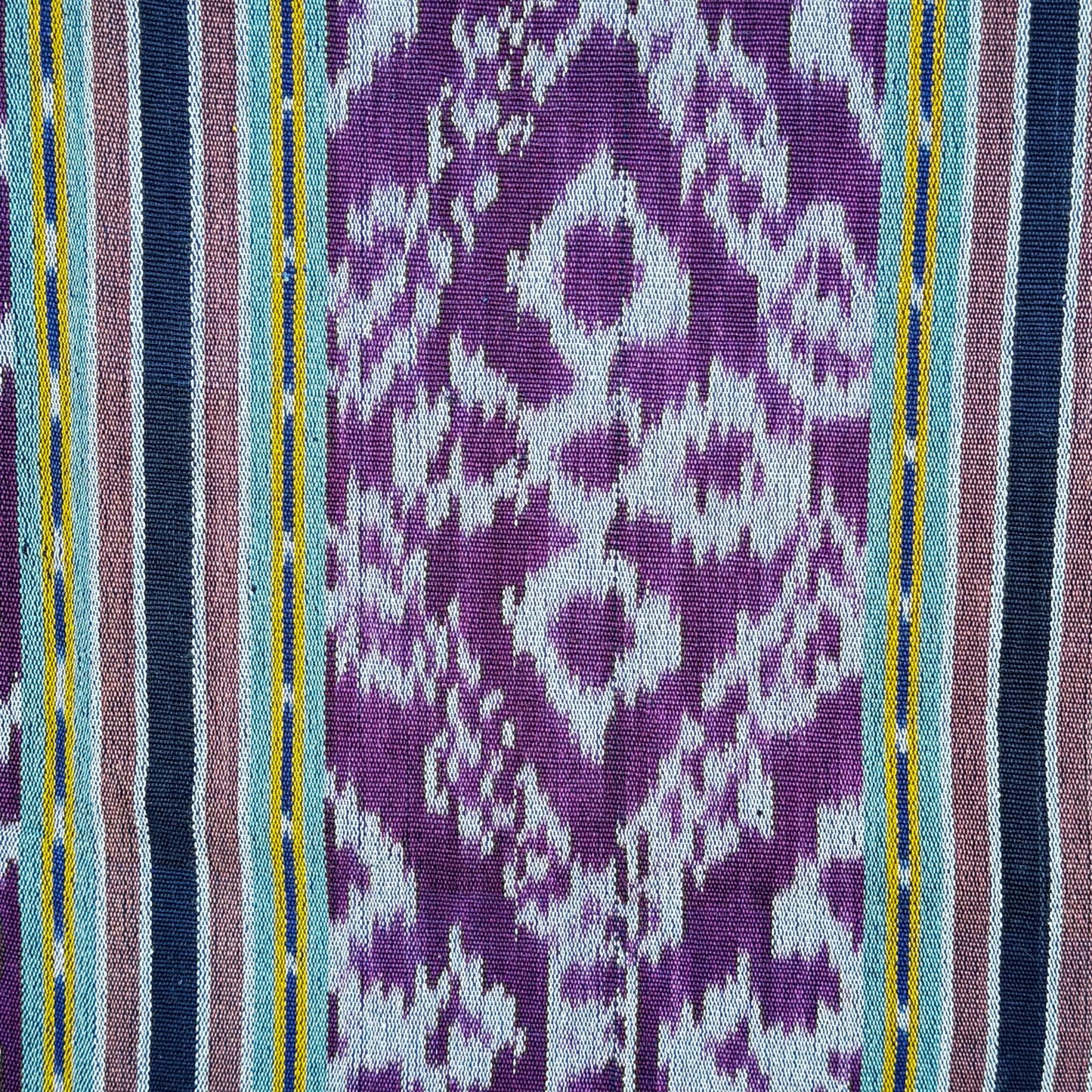 Indonesian Ikat handwoven cotton Tapestry Wall hanging Blanket Handmade hand loomed textile Purple