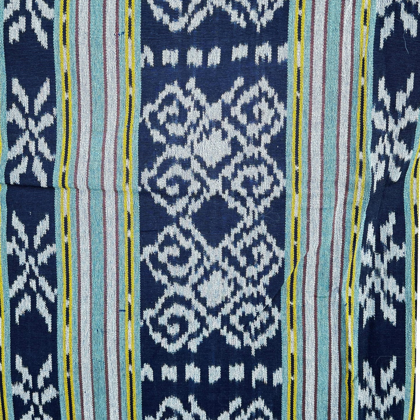 Indonesian Ikat handwoven cotton Tapestry Wall hanging Blanket Handmade hand loomed textile Black