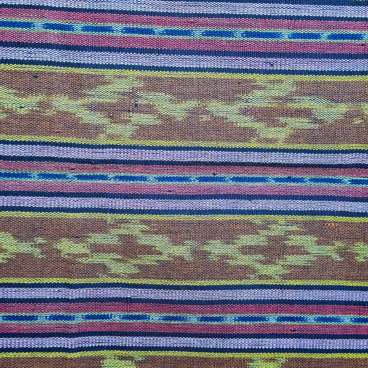 Handwoven Ikat Throw - Cotton Tapestry Wall decor Blanket, Indonesian Handmade Ethnic Textile & Boho Decor