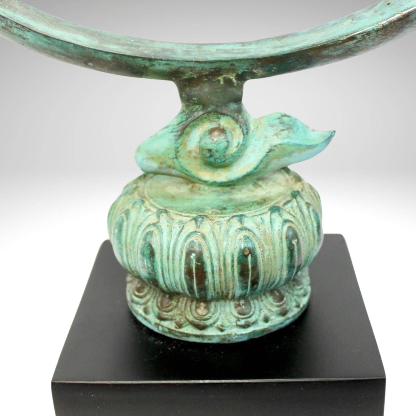 Bronze Buddha Seated on Nimbus Cloud Sculpture, Handmade Lost Wax Cast Metal, Buddhist Statue