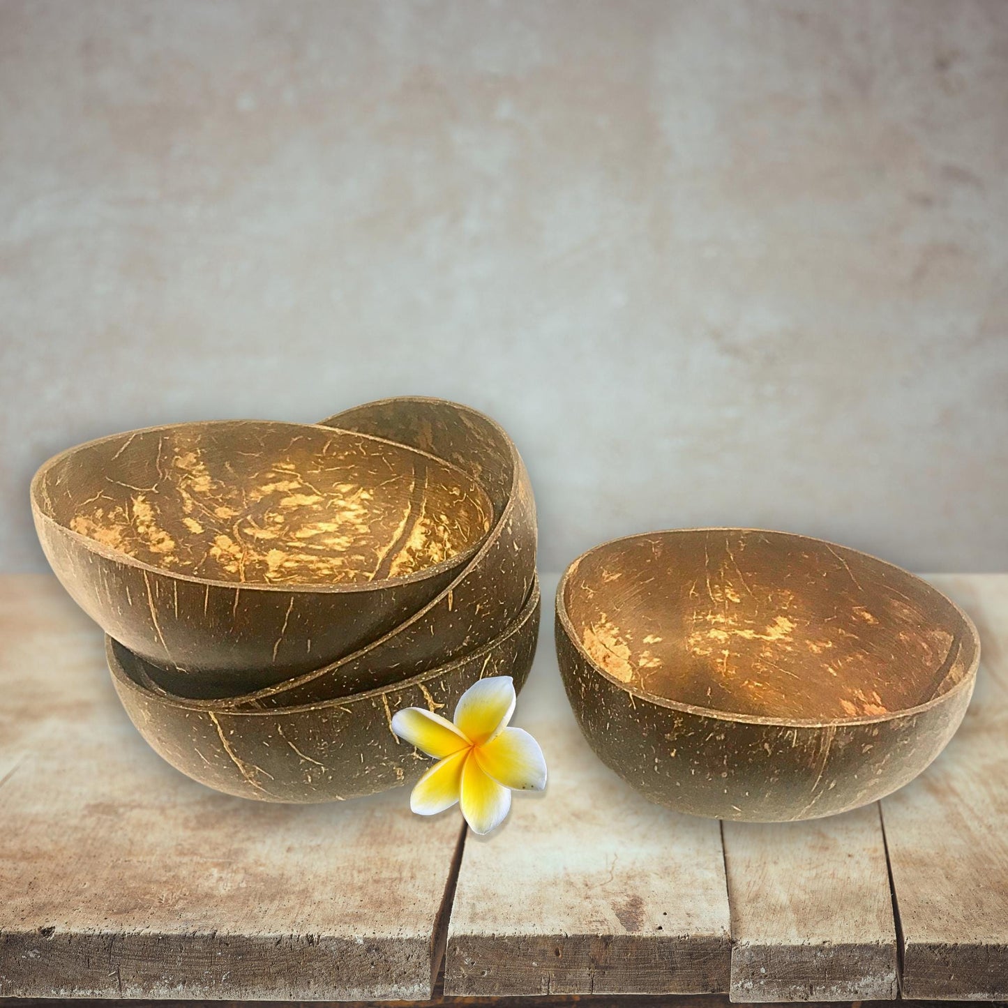 Handcrafted Coconut Shell Bowl: Eco-Friendly Vegan Tableware