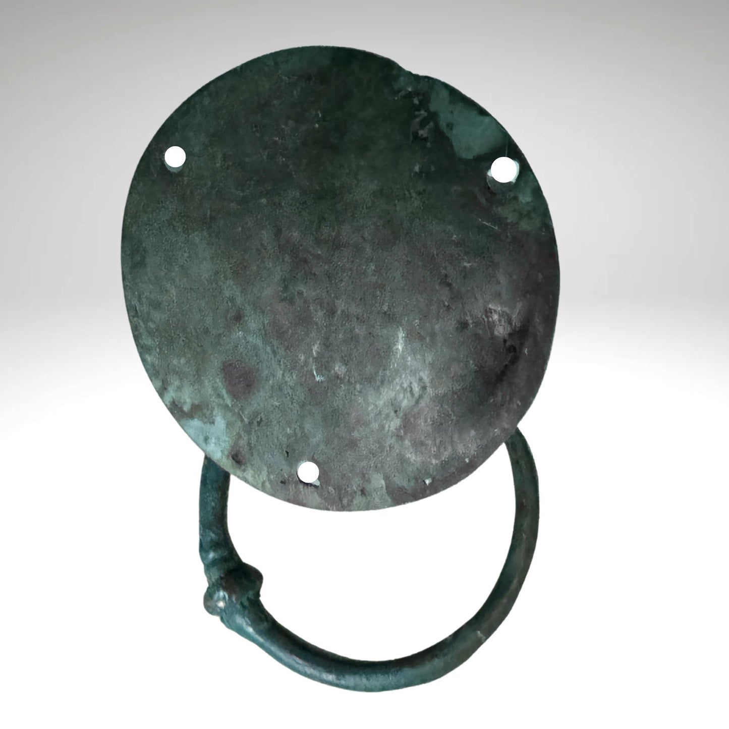 Cat Door Knocker handle knob Pull lost wax Cast Verdigris Bronze Bali Art