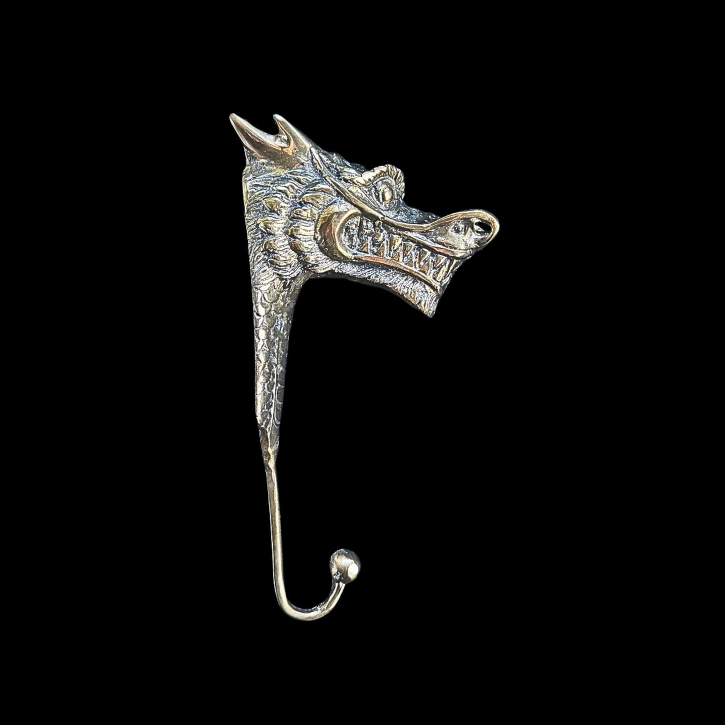 Gothic Dragon Naga wall Hook Unique Home Storage Asian Style Boho Decor gold