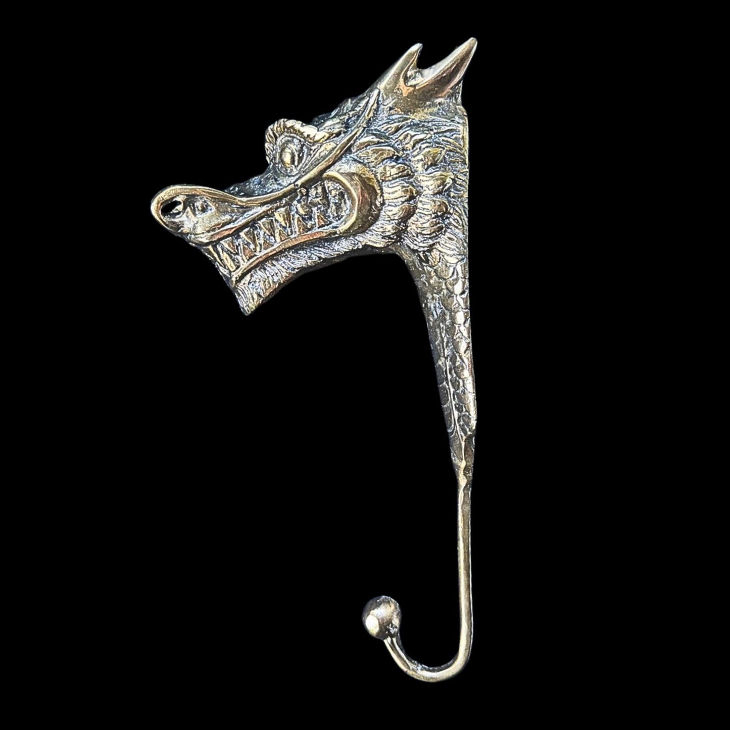 Gothic Dragon Naga wall Hook Unique Home Storage Asian Style Boho Decor gold
