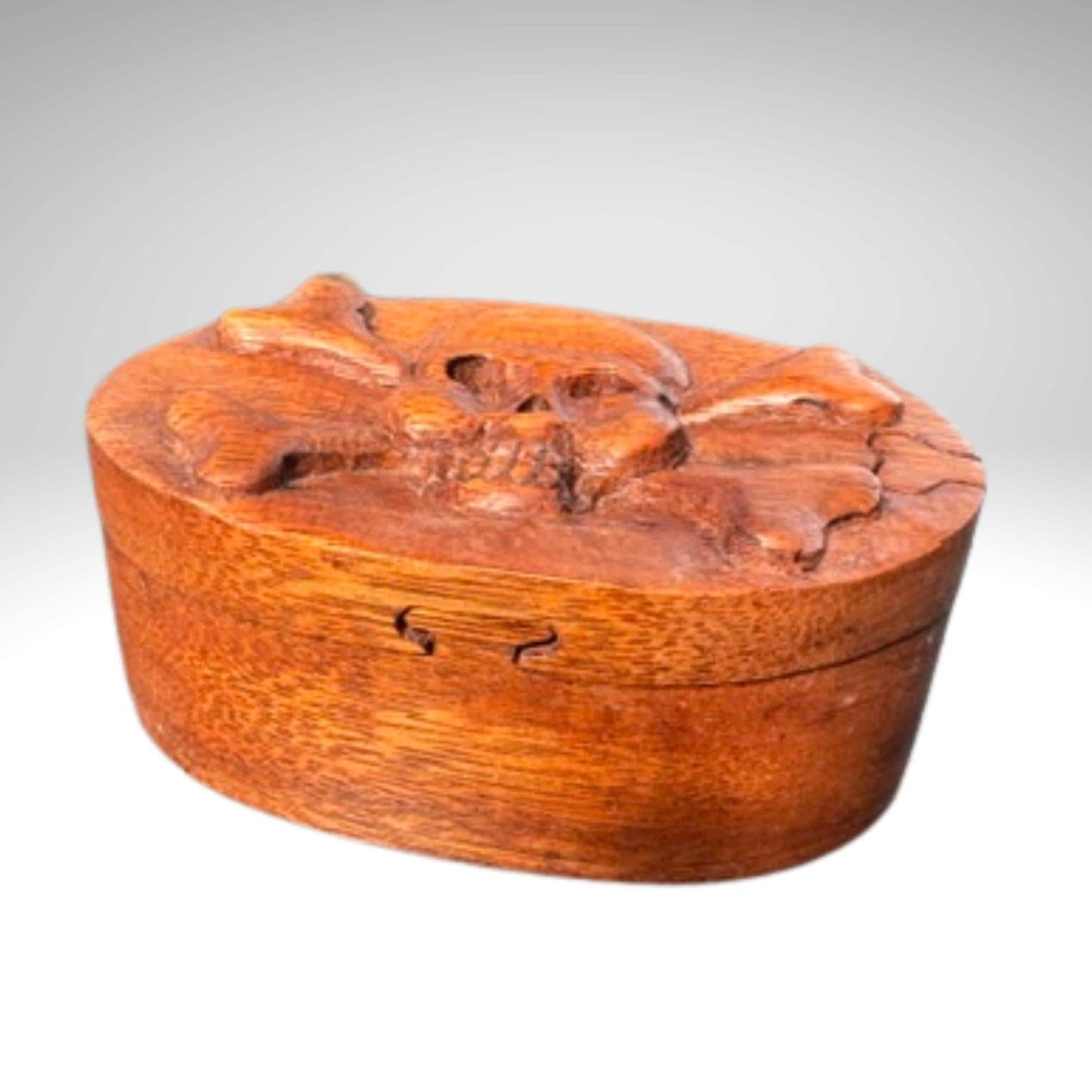Hand Carved Skull Puzzle Box: Gothic Pirate Jolly Rogers Stash Box, Suar Wood Art