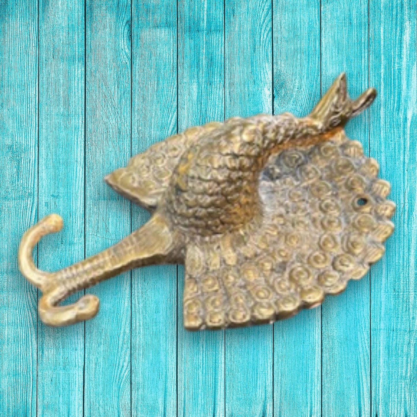 Peacock Bird wall hook Coat Hanger Genuine Bronze Boho Wall Decor