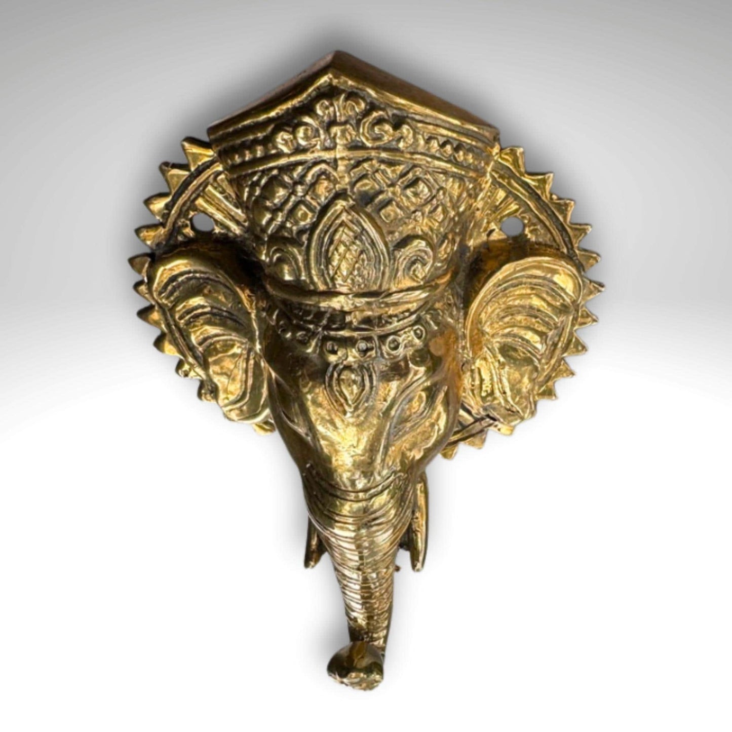 Bronze Ganesha Wall Hook: Balinese Hindu Art, Remover of Obstacles