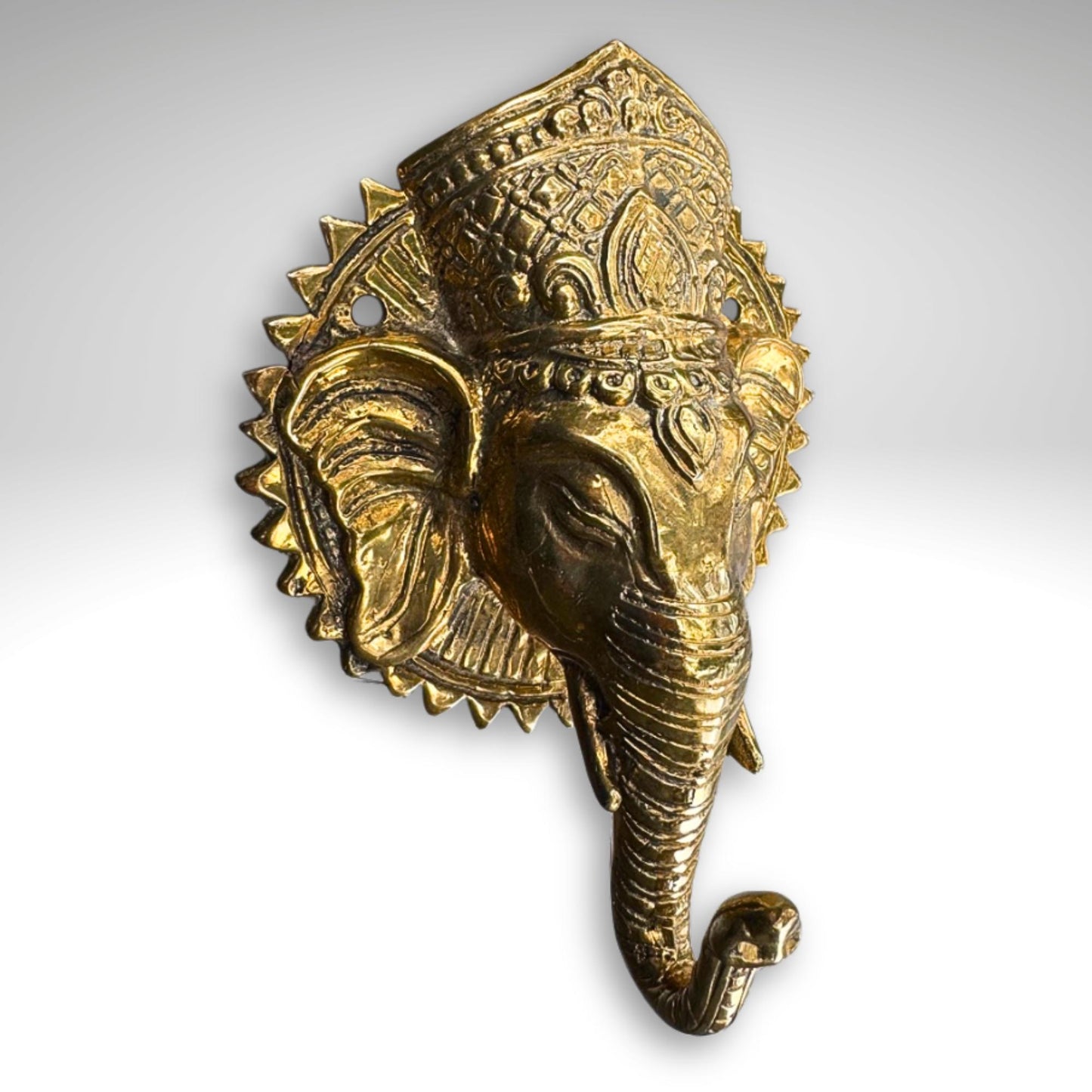 Bronze Ganesha Wall Hook: Balinese Hindu Art, Remover of Obstacles