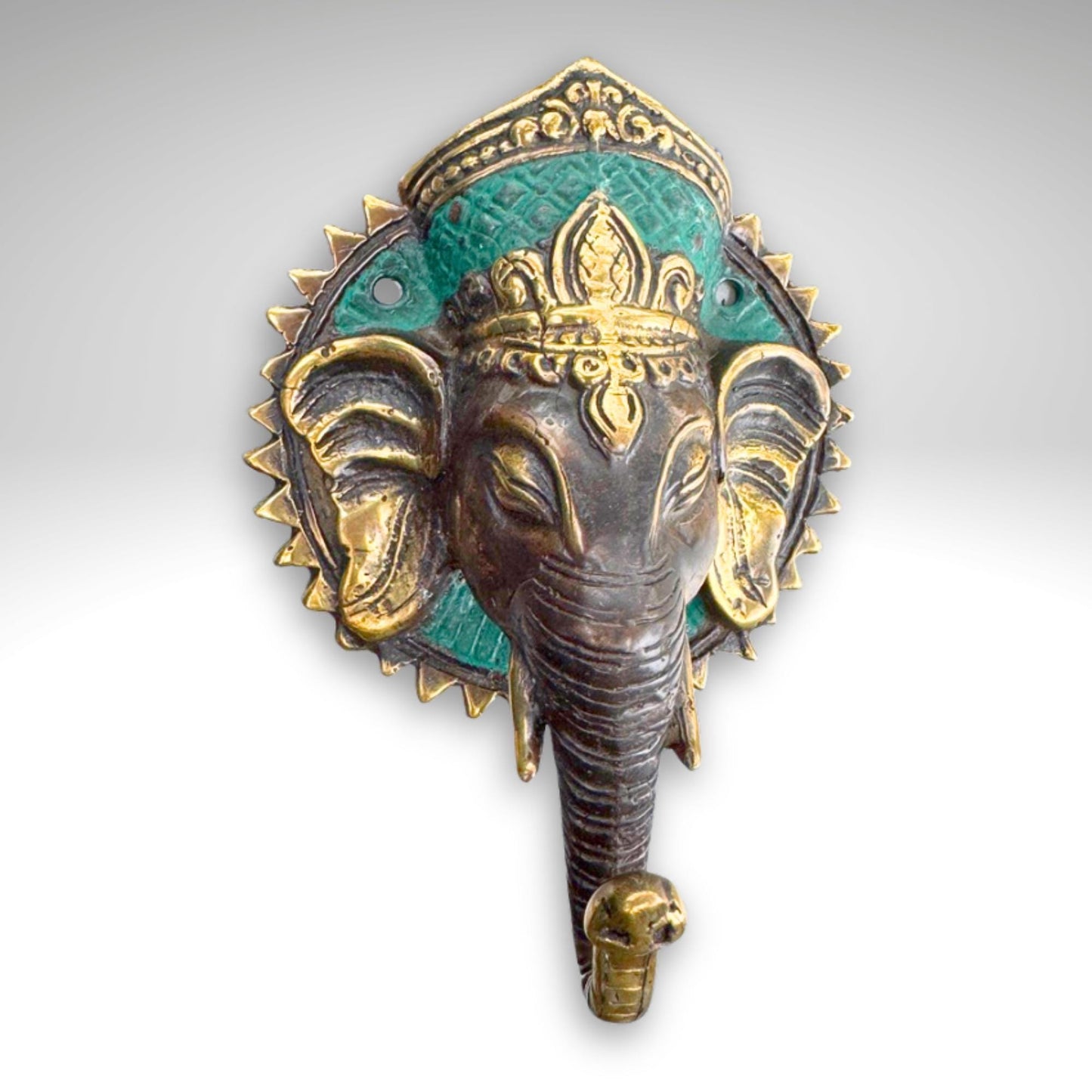 Bronze Ganesha Wall Hook: Balinese Hindu Art, Remover of Obstacles