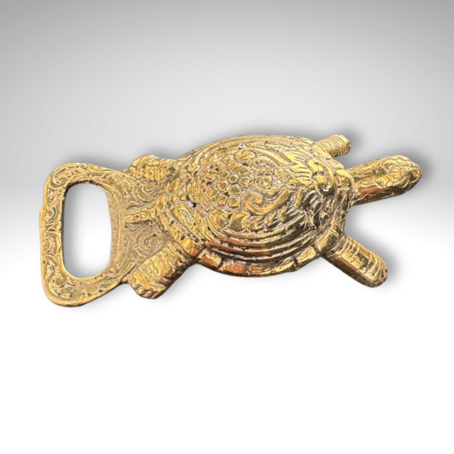 Solid Bronze Turtle Bottle Opener: Nautical Beach Barware