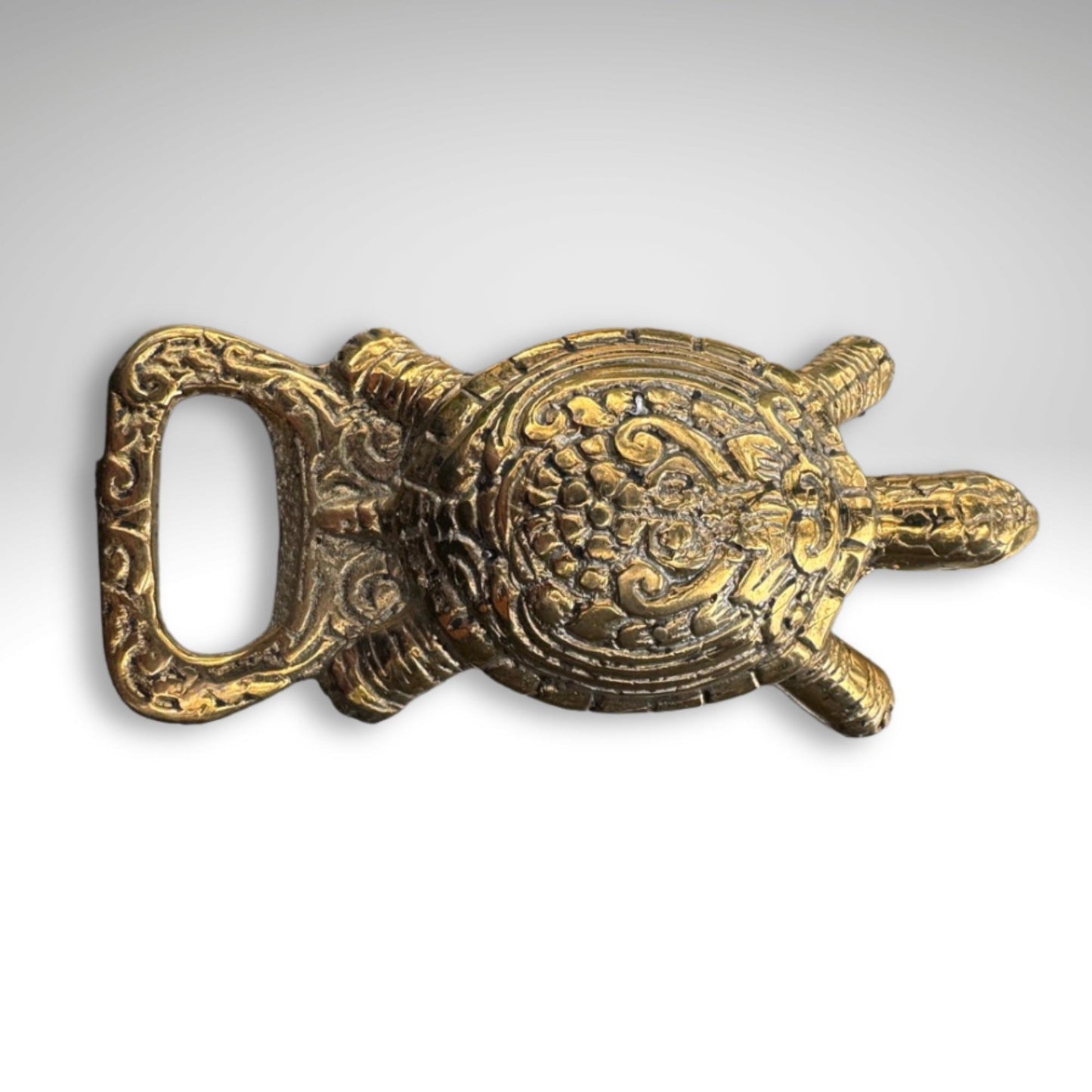 Solid Bronze Turtle Bottle Opener: Nautical Beach Barware