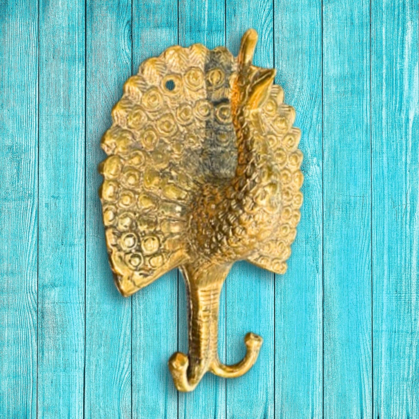 Peacock Bird wall hook Coat Hanger Genuine Bronze Boho Wall Decor