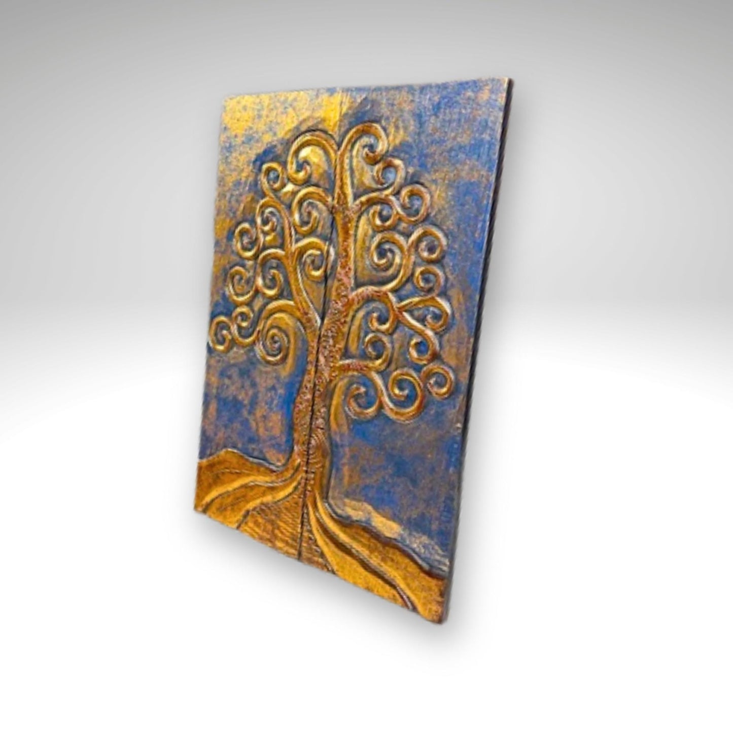 Hand Carved Tree of Life Wood Wall Art: Balinese Boho Decor