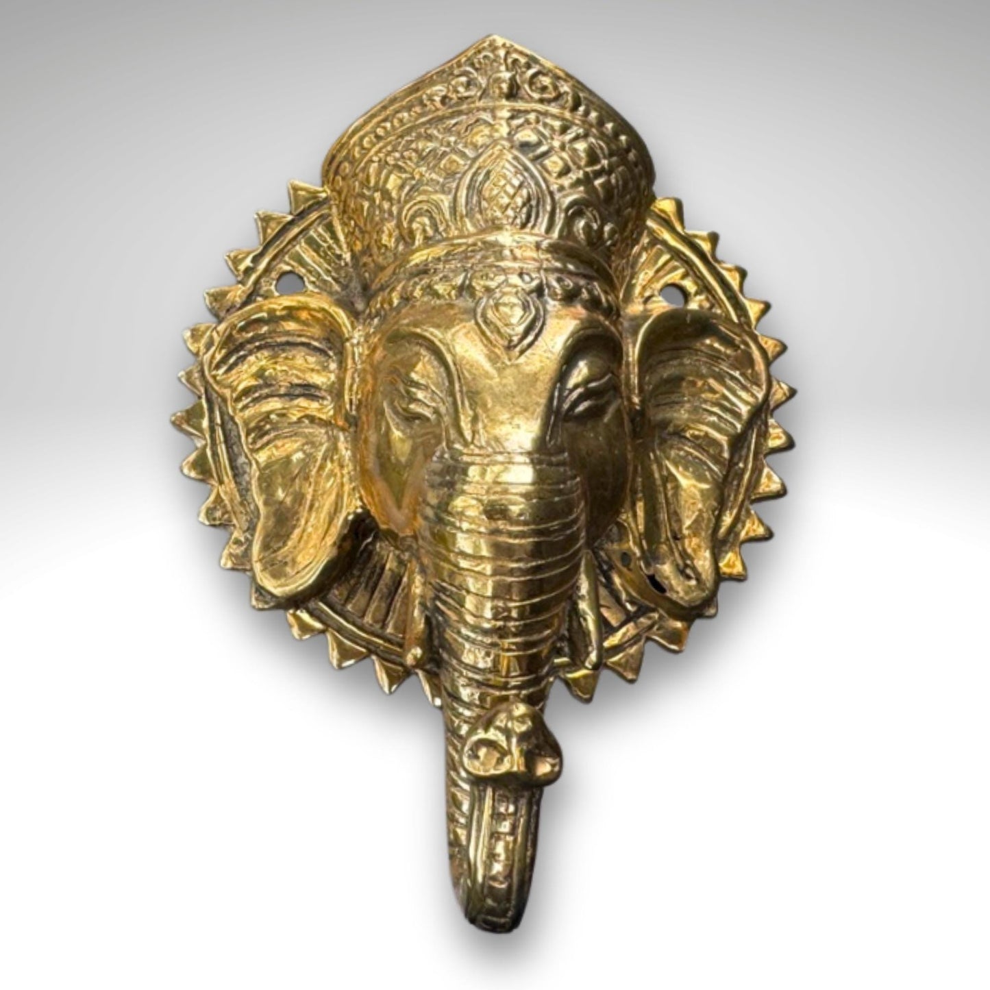 Bronze Ganesha Wall Hook: Balinese Hindu Art, Remover of Obstacles