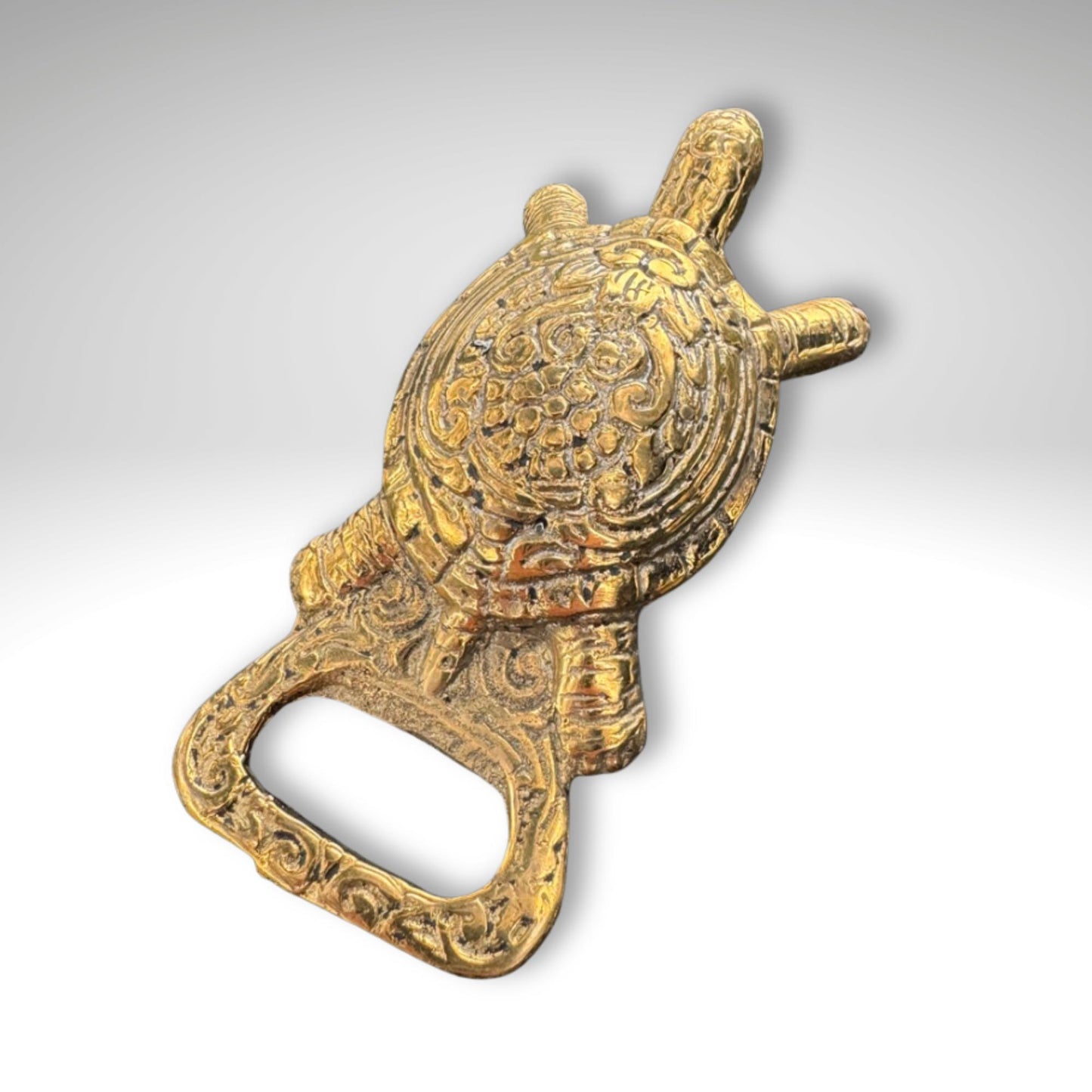 Solid Bronze Turtle Bottle Opener: Nautical Beach Barware